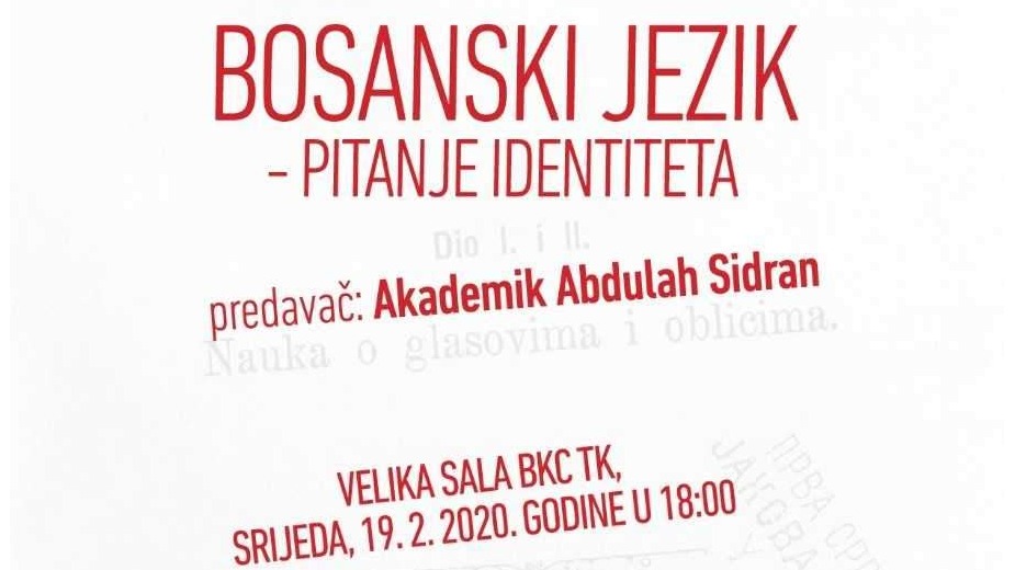 Predavanje "Bosanski jezik - pitanje identiteta"