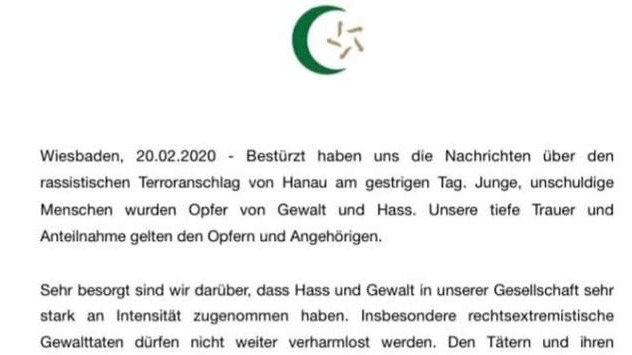 Saopćenje Islamske zajednice Bošnjaka Njemačke o terorističkom napadu u Hanau