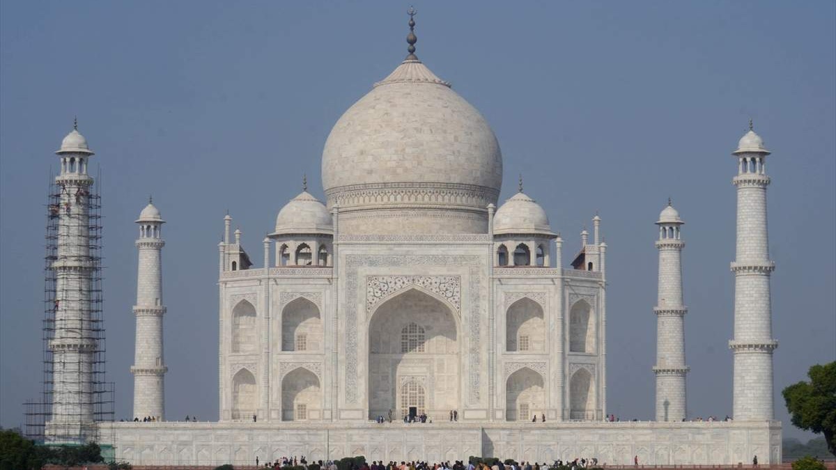 Radovi na obnovi munare Taj Mahala (FOTO)