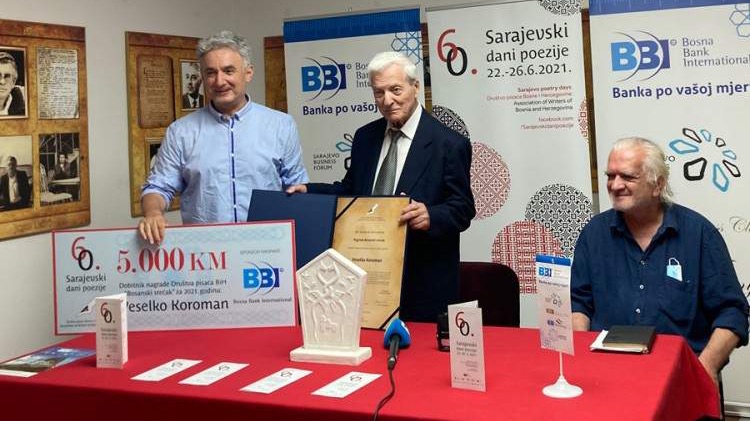 BBI banka sponzor nagrade 60. Sarajevskih dana poezije 'Bosanski stećak'