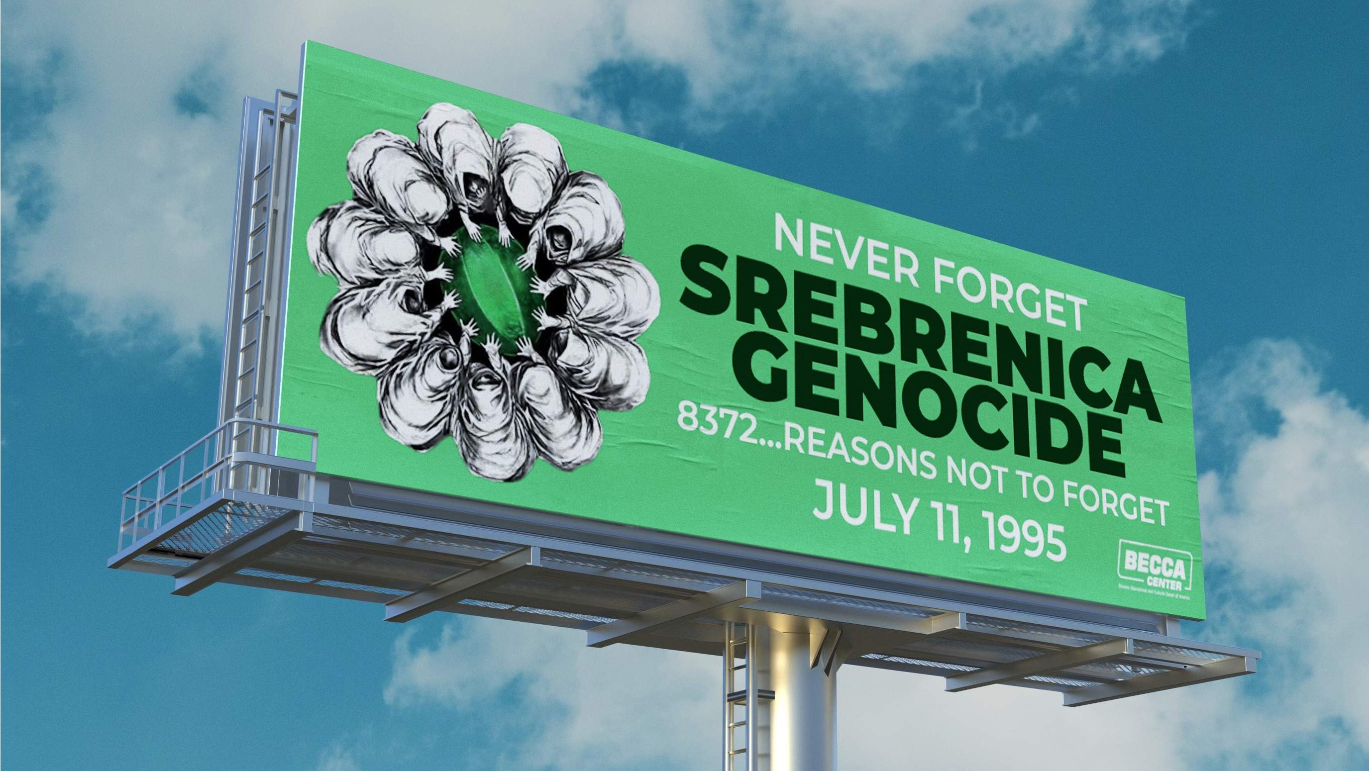 Čikago: Postavljen veliki bilbord "Never Forget Srebrenica Genocide"