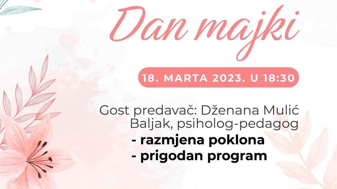 Udruženje žena MIZ Livno organizuje program povodom Dana majki