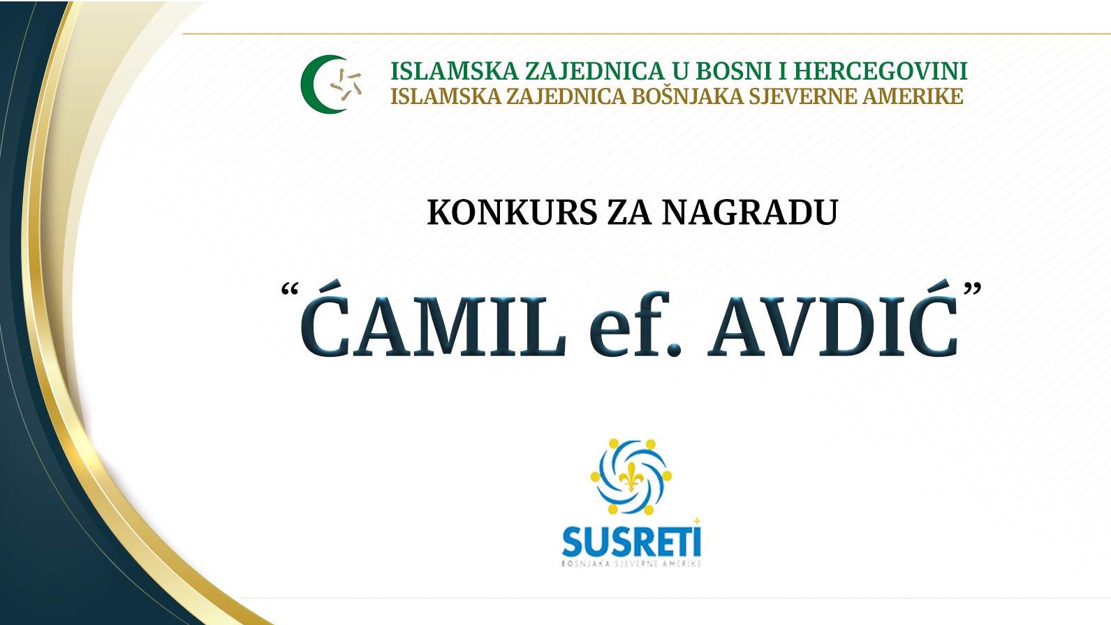 Konkurs za nagradu "Ćamil-ef. Avdić" za 2023. godinu