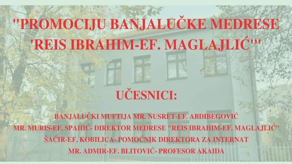 Promocija Medrese "Reis Ibrahim-ef. Maglajlić" 6. septembra