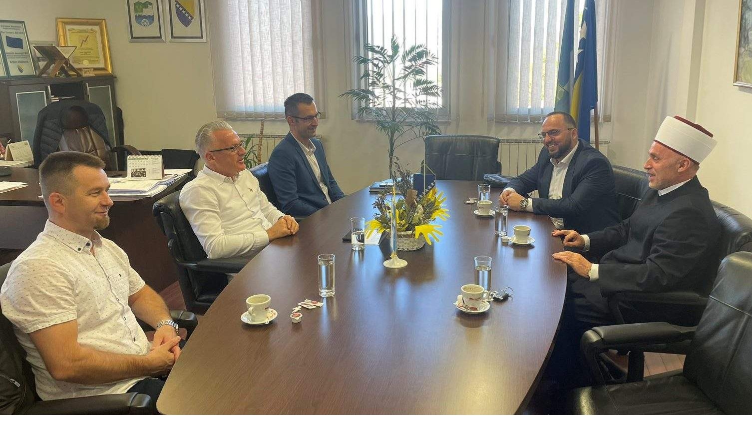 Muftija Kudić posjetio MIZ Bosanske Krupe i gradonačelnika Halitovića