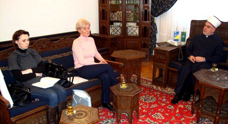 Predsjednica Udruženja „Žena-žrtva rata“ Bakira Hasečić kod Reisu-l-uleme