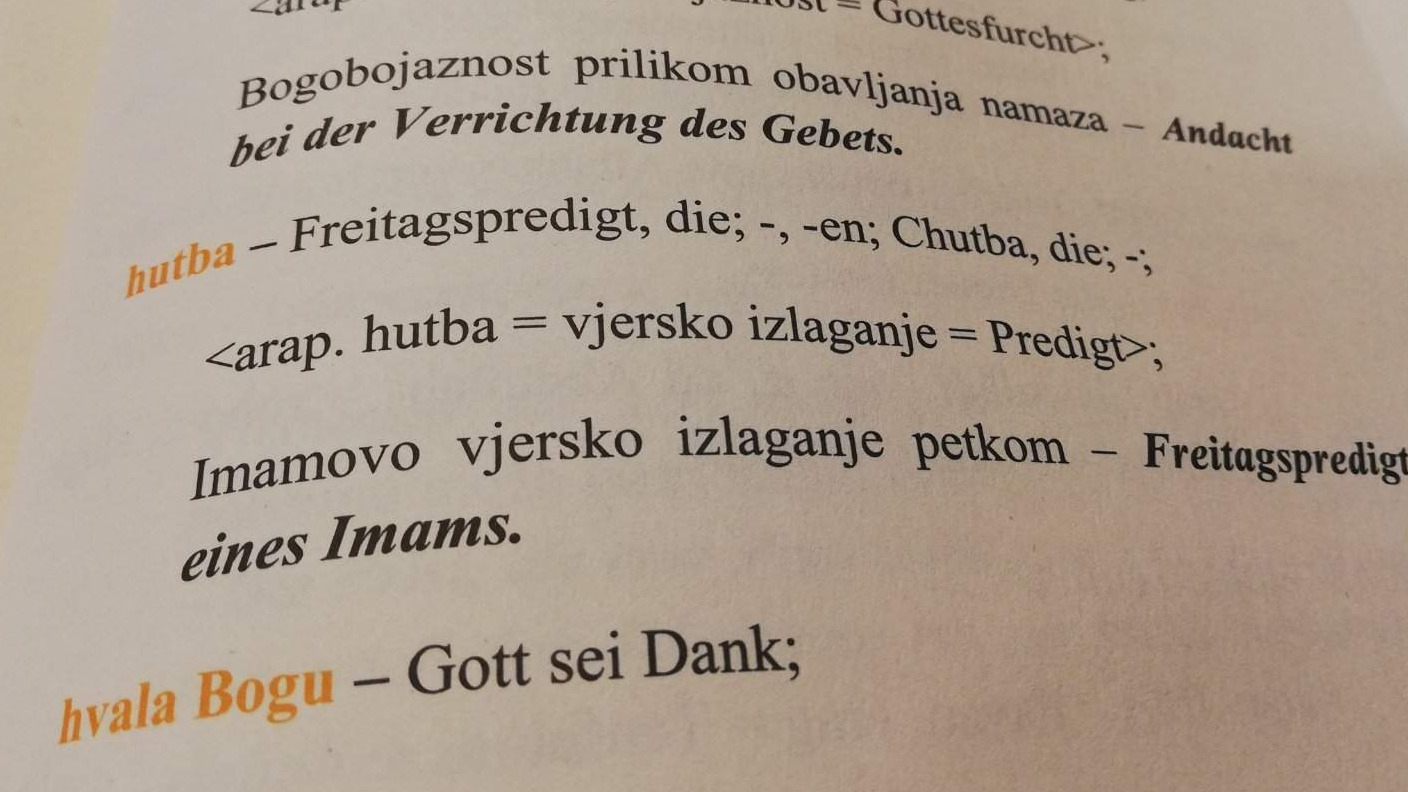 “Bosansko-njemački rječnik islamske terminologije” za višejezične hutbe