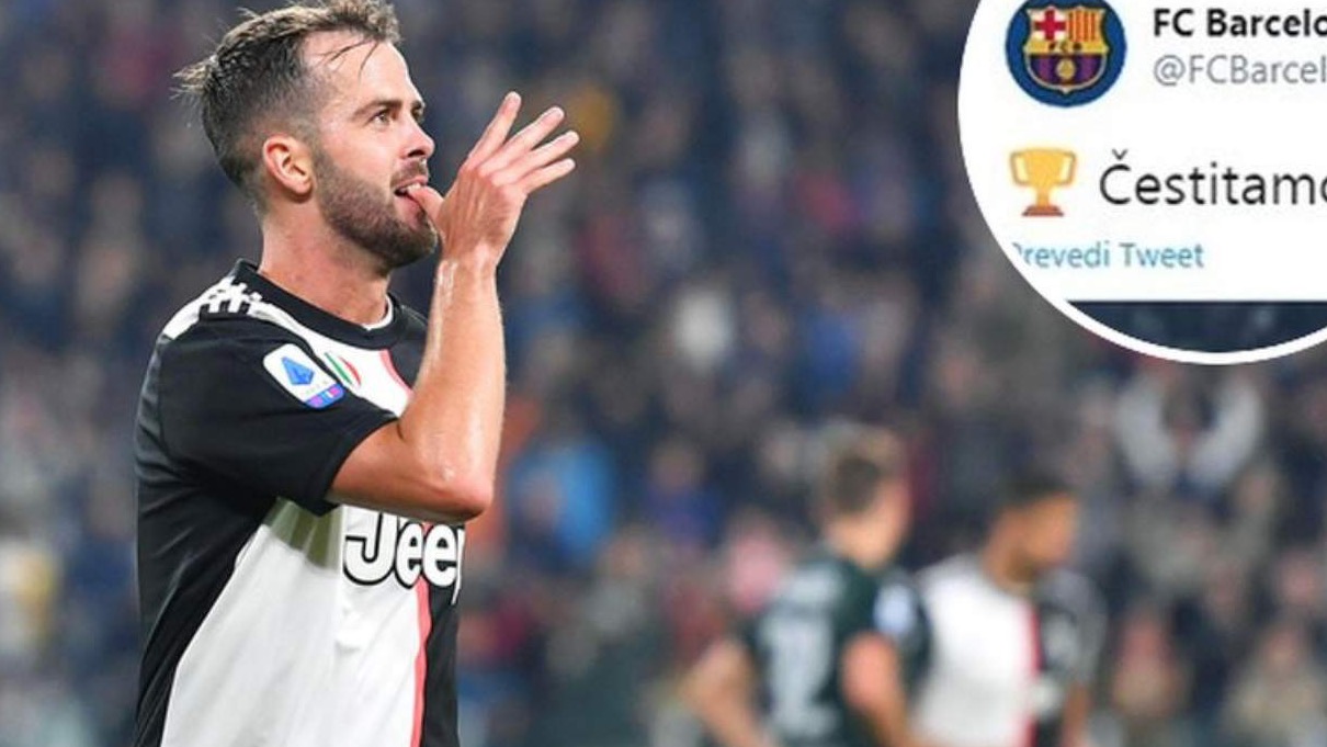 Barcelona čestitala Pjaniću na bosanskom jeziku, Juventusov veznjak brzo odgovorio