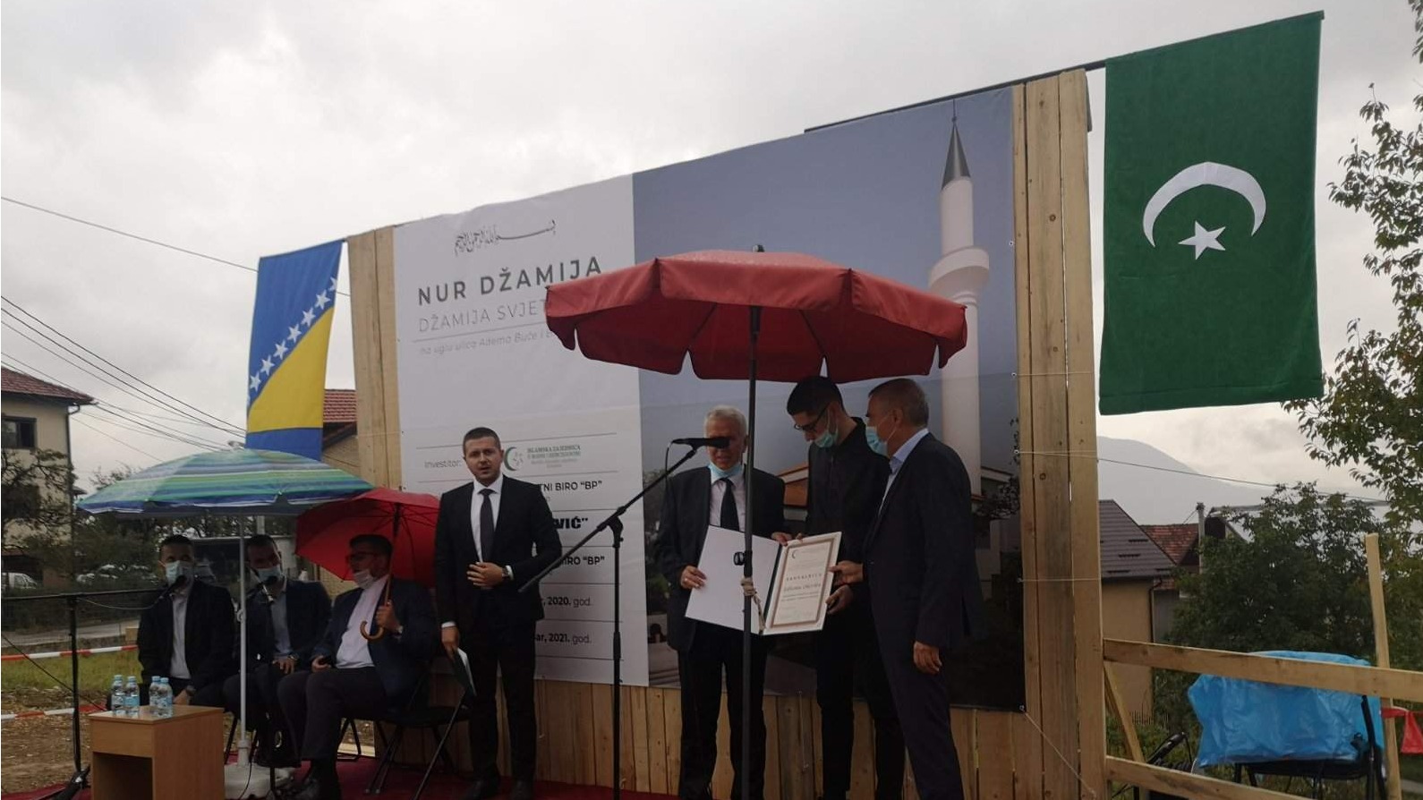 MIZ Sarajevo: U Buća Potoku postavljen kamen-temeljac za izgradnju Nur džamije