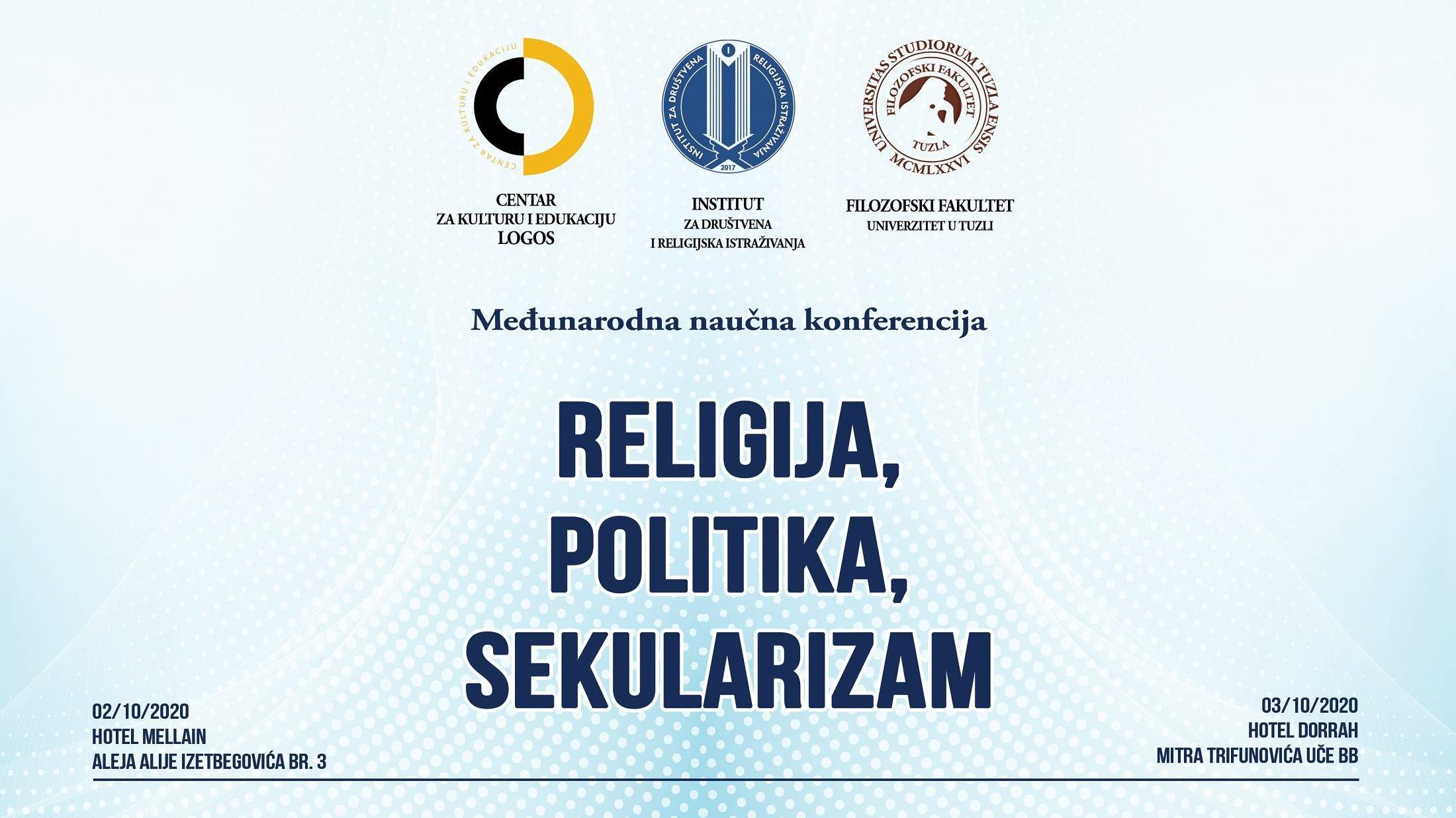 Tuzla: Danas počinje međunarodna konferencija "Religija, politika, sekularizam"