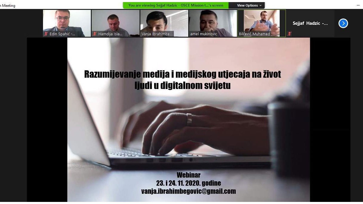 Održan webinar Udruženja ilmijje u saradnji sa Misijom OSCE-a u BiH