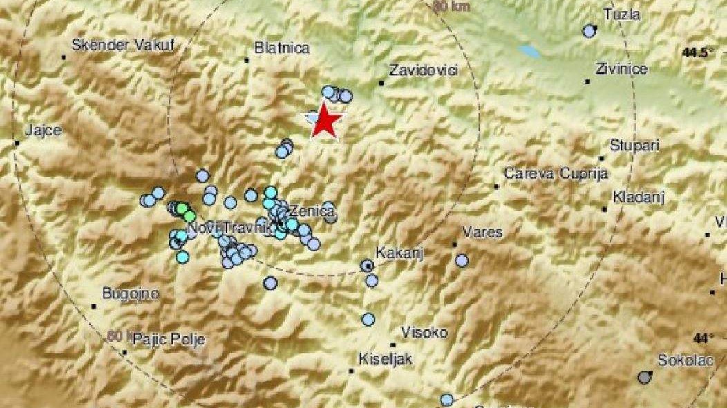 Snažan zemljotres pogodio područje Zenice