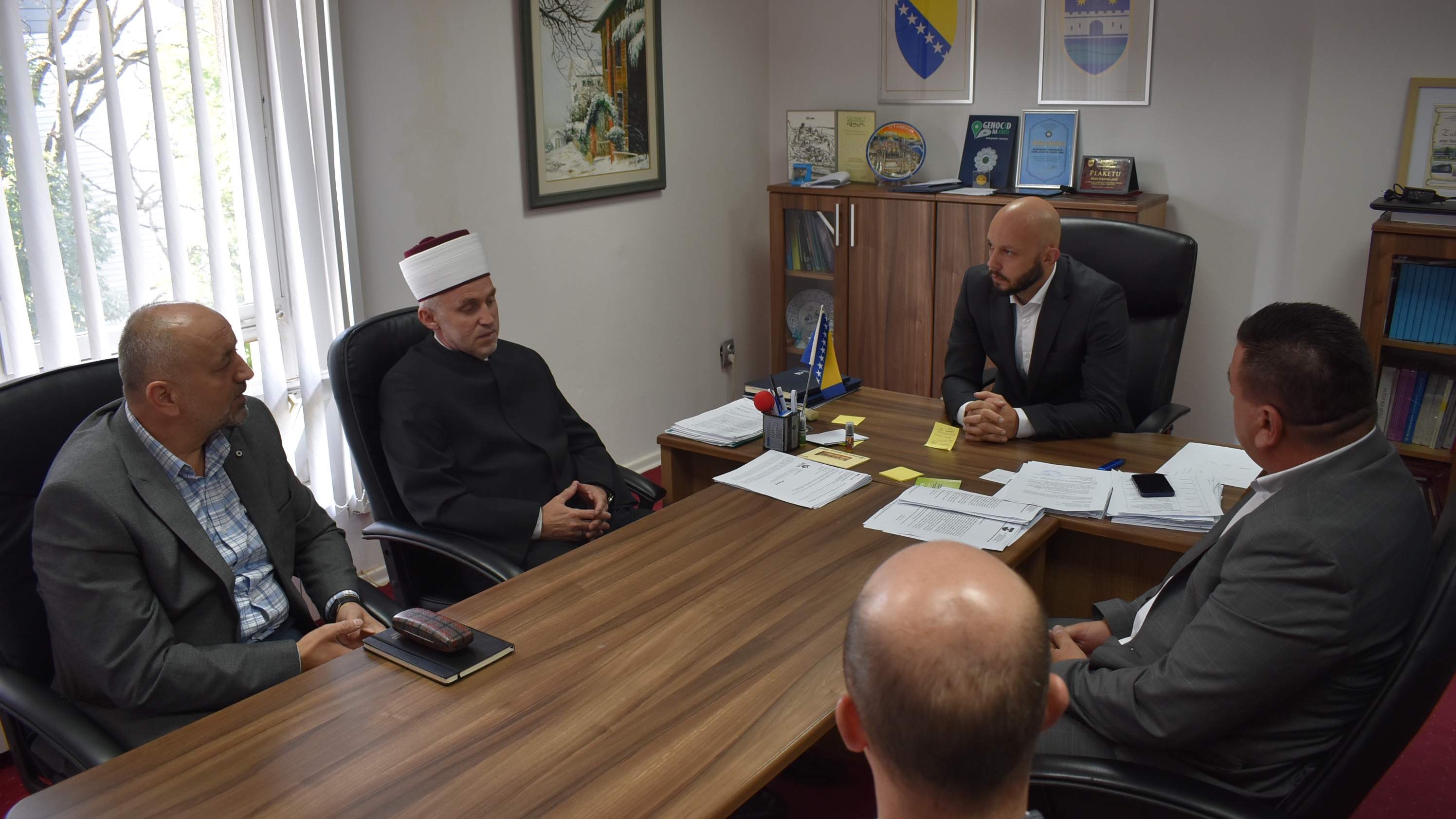 Muftija Kudić sa saradnicima posjetio ministra obrazovanja USK