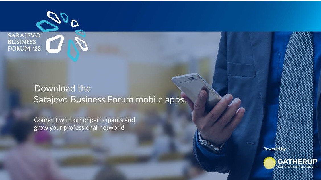 Zvanična mobilna aplikaciju Sarajevo Business Forum 2022 dostupna za Android i iOS uređaje
