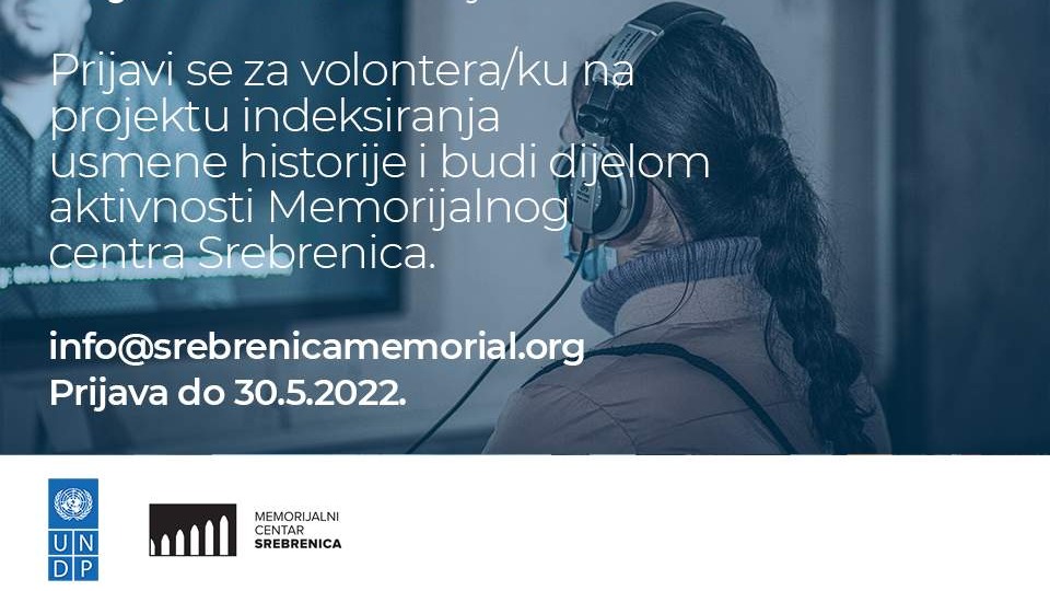 Memorijalni centar Srebrenica - Potočari: Poziv na volontiranje u projektu "Beyond Words"