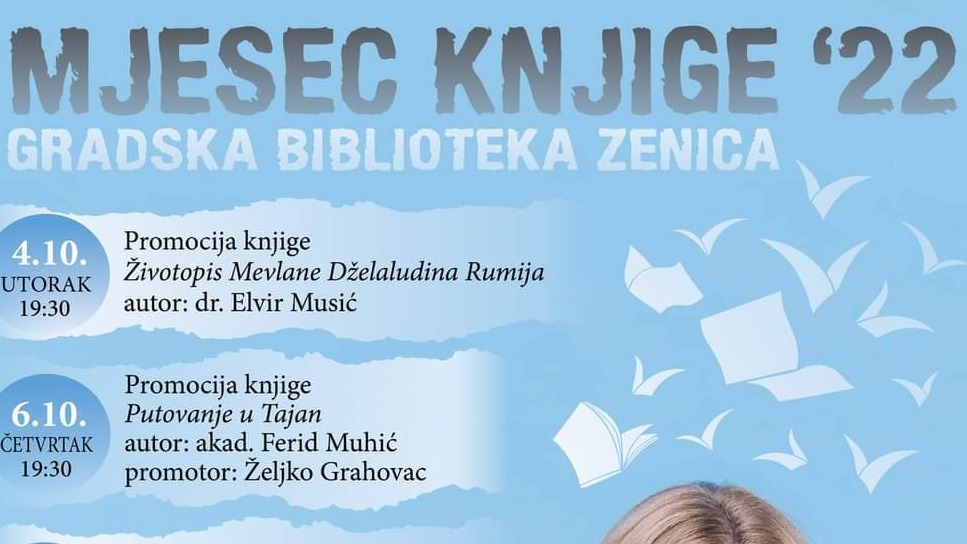 Gradska biblioteka u Zenici objavila program manifestacije 'Mjesec knjige 2022'