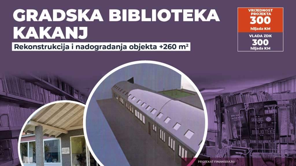 Vlada ZDK osigurala sredstva za rekonstrukciju Gradske biblioteke Kakanj