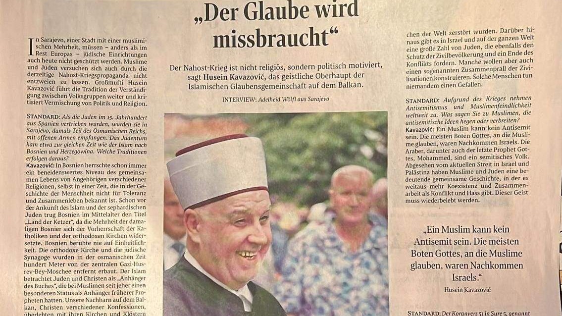 Intervju reisul-uleme austrijskom Der Standardu: Vjera se zloupotrebljava za političku mobilizaciju