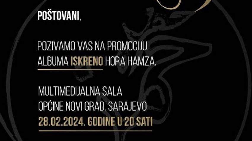 U Sarajevu u srijedu promocija novog albuma "Hora Hamza"