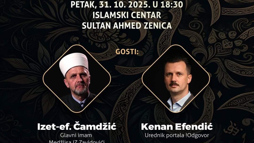 Večeras tribina “Otvoreni razgovori” u Islamskom centru "Sultan Ahmed" u Zenici