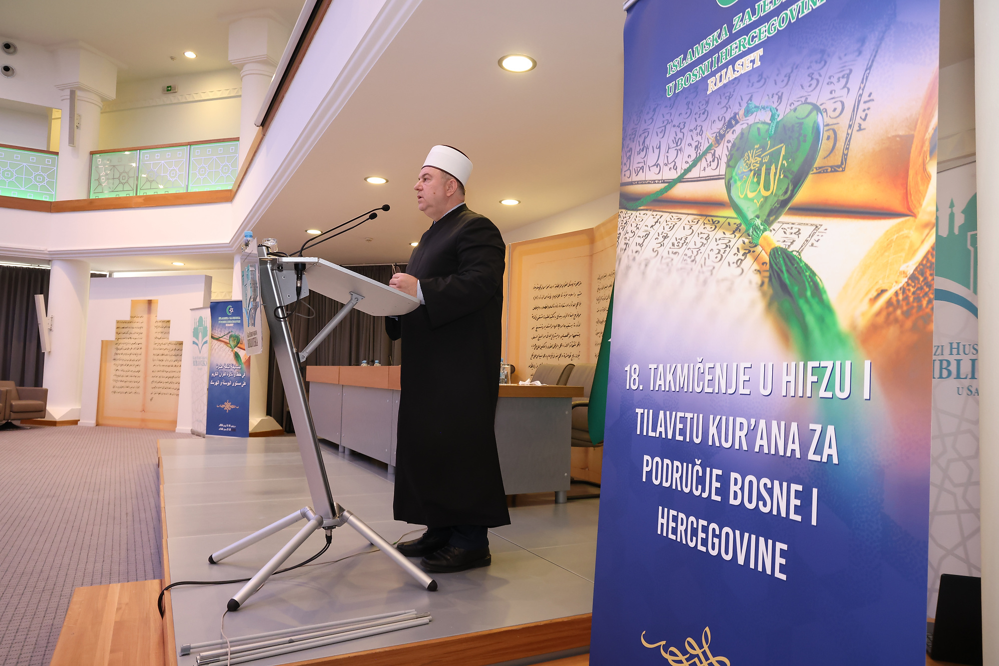 18. takmičenje u hifzu i tilavetu Kur’ana za BiH 12.007.2026. hafiz dr. Mensur-ef. Malkić, direktor Uprave za vjerske poslove Rijaseta IZ u BiH