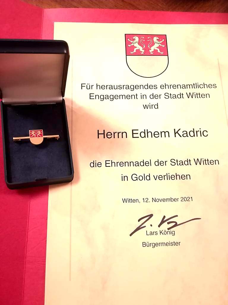 IMG-20211112-WA0004.jpg - Njemačka: Najveće odlikovanje Grada Wittena dodijeljeno predsjedniku džemata Edhemu Kadriću