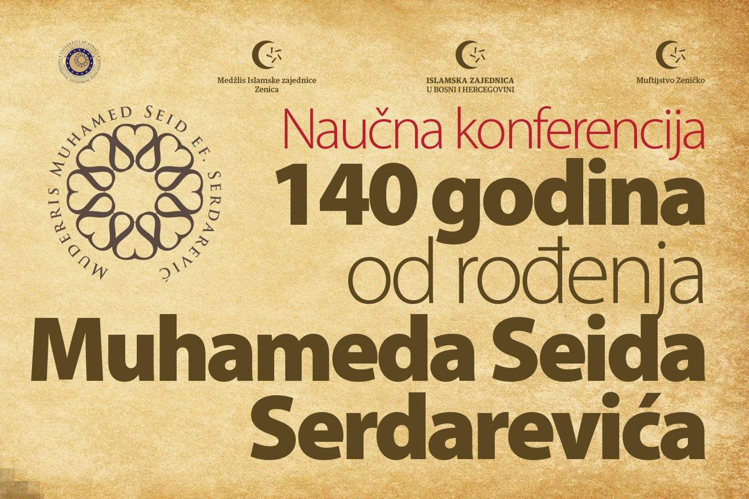 Naslovna-konferencija-1536x1024.jpg - Naučna konferencija povodom 140 godina od rođenja Muhameda Seida Serdarevića 19. novembra